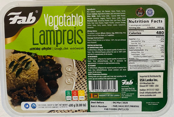 FAB Vegitable Lampreis  400 g