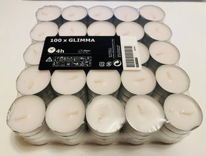 Unscented Tea Lights - 100 Pack